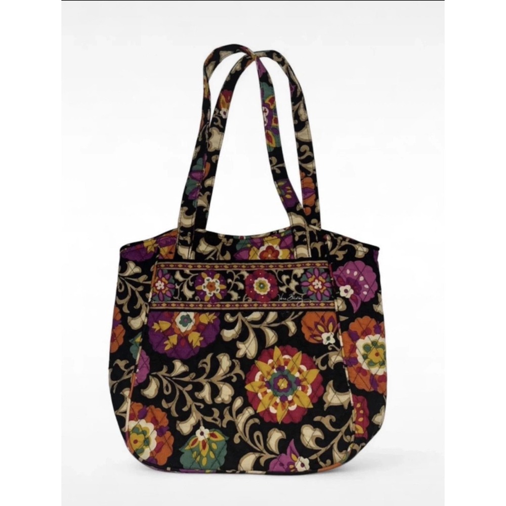 Vera Bradley Suzani 2011 Tote Bag Shoulderbag Purse Medium Floral Quilted Cotton